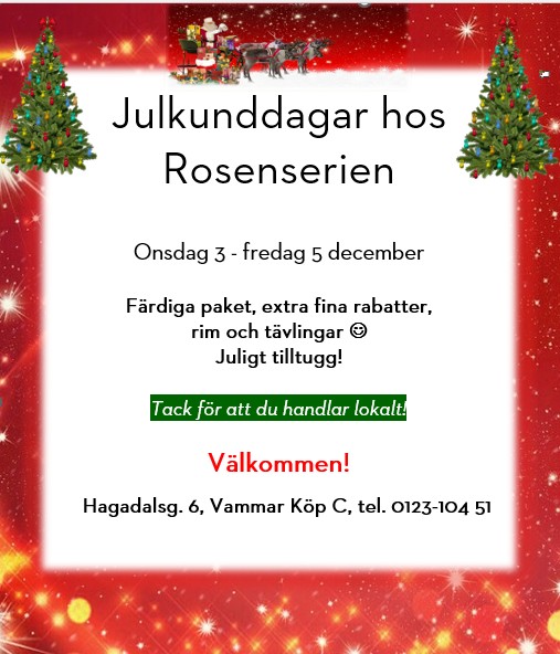 Juldagar hos Rosenserien i Valdemarsvik